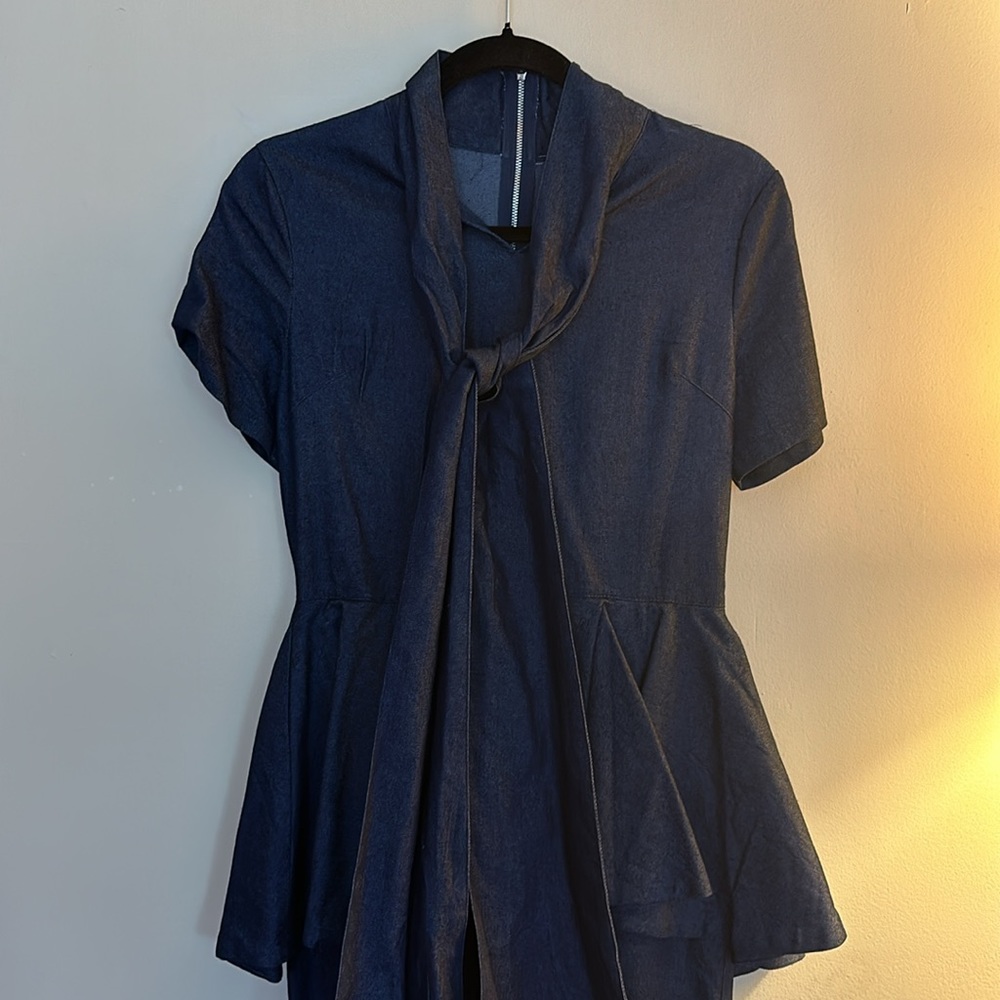 One of a kind Eien denim pencil dress size M